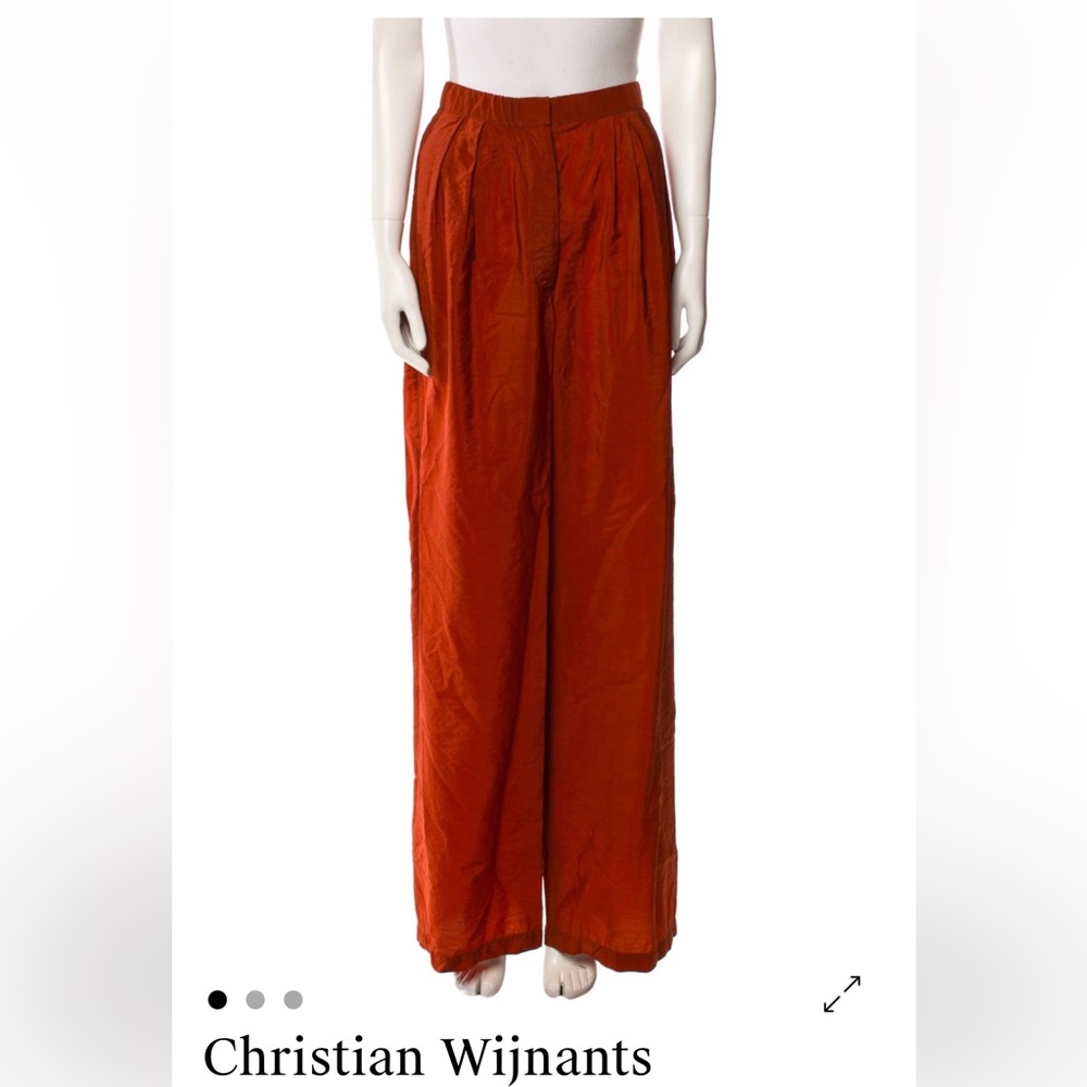 Christian Wijnants Wide-Leg Pants in Rust